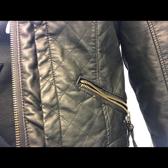 American eagle outfitters vegan leather jacket L - Picture 2 of 7
